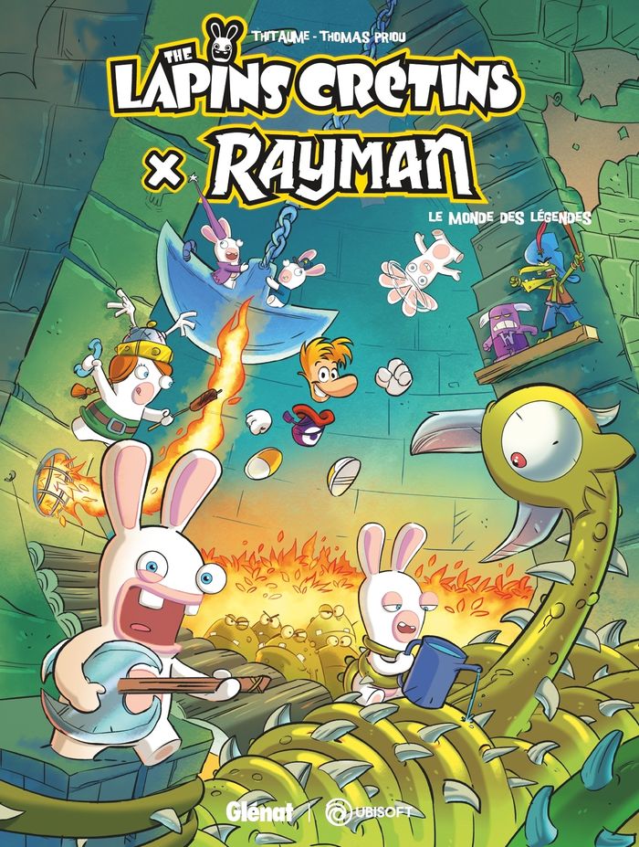 Couverture du livre « THE LAPINS CRETINS - X RAYMAN - LE MONDE DES LEGENDES », librairie Les Contes Infusés à Corte