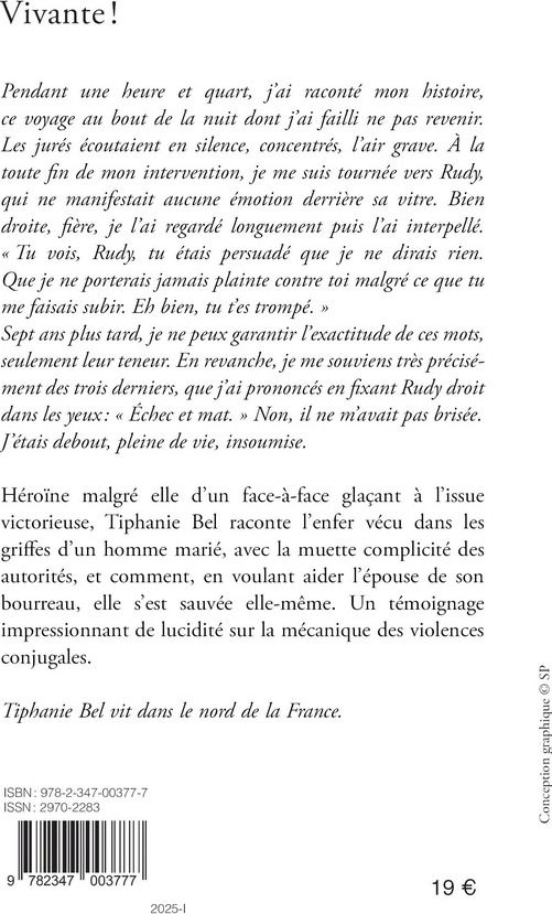 Quatrième de couverture de « Vivante ! »