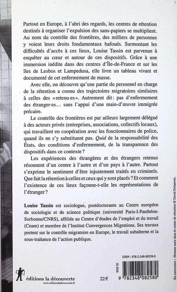 Quatrième de couverture de « Comme on les enferme : dans les centres de rétention, de Paris à Lampedusa »