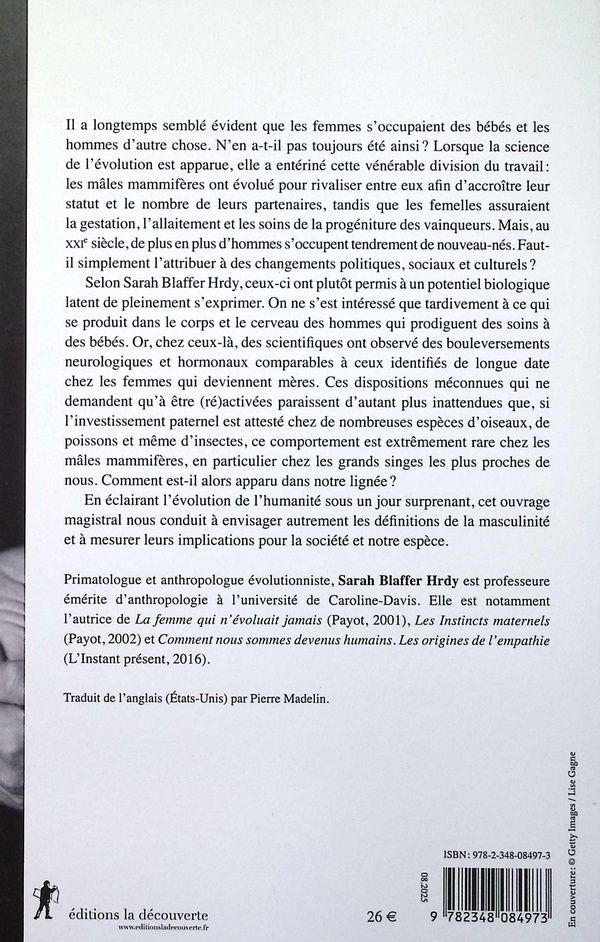 Quatrième de couverture de « Le temps des pères : une histoire naturelle des hommes et des bébés »