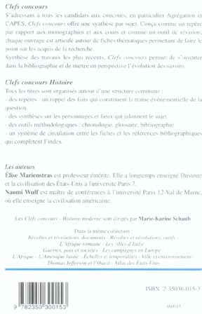 Quatrième de couverture de « REVOLTES ET REVOLUTIONS EN AMERIQUE »