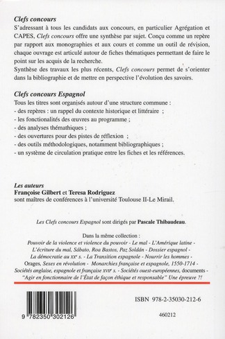 Quatrième de couverture de « LE THEATRE TRAGIQUE AU SIECLE D'OR - CRISTOBAL DE VIRUES, LA GRAN SEMIRAMIS - LOPE DE VEGA, EL CASTI »