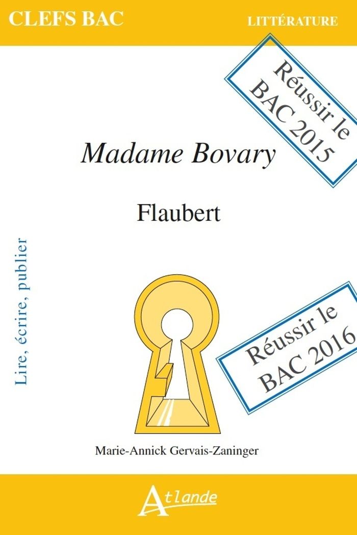 Couverture du livre « MADAME BOVARY - GUSTAVE FLAUBERT » de M-A Gervais-Zaninger, librairie Les Contes Infusés à Corte