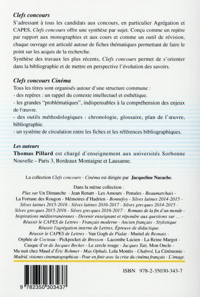 Quatrième de couverture de « TAVERNIER, UN DIMANCHE A LA CAMPAGNE »