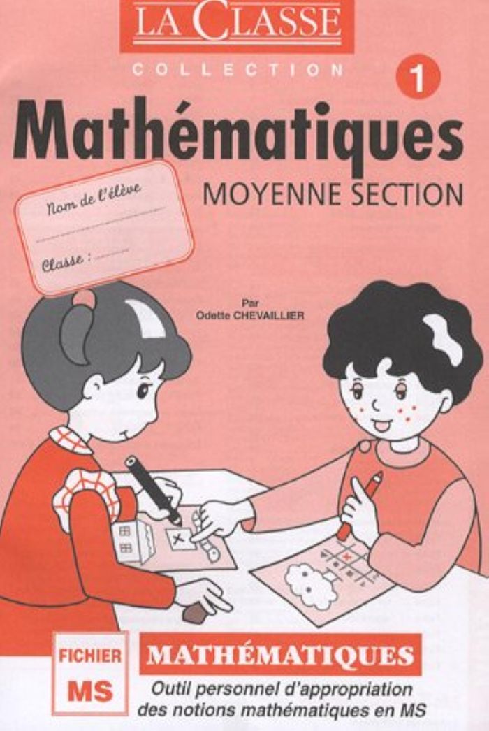 Couverture du livre « MATHEMATIQUES MOYENNE SECTION (2 CAHIERS) IO 2021 » de Odette Chevaillier, librairie Les Contes Infusés à Corte