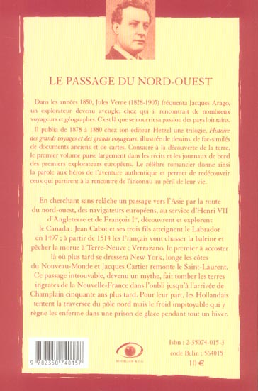 Quatrième de couverture de « Le passage du Nord-Ouest : récit »