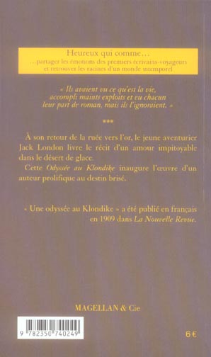 Quatrième de couverture de « Le Klondike : récit »