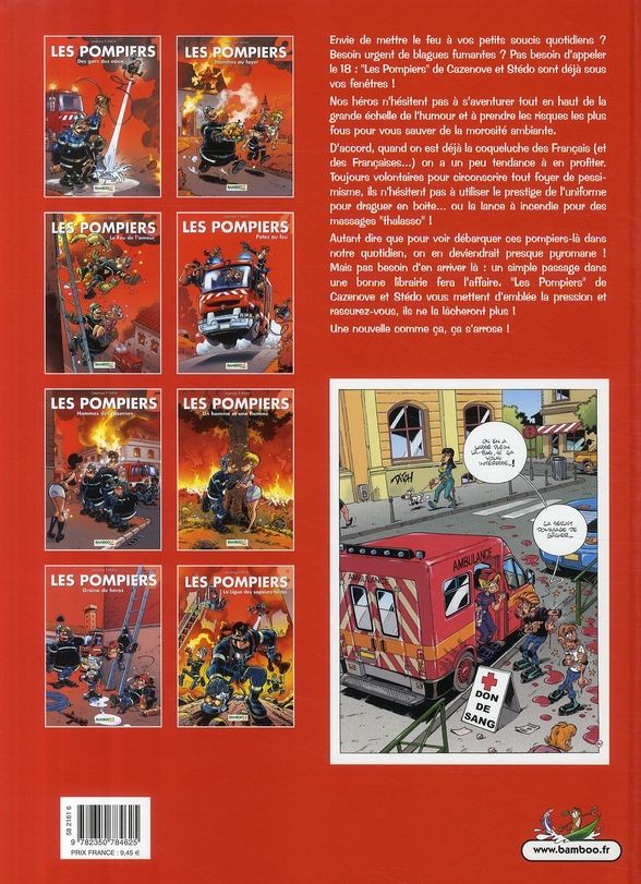 Quatrième de couverture de « POMPIERS (LES) - LES POMPIERS - TOME 08 - LA LIGUE DES SAPEURS-HEROS »