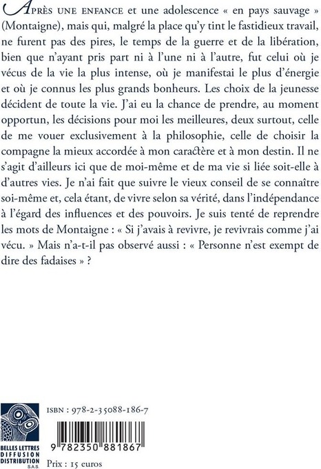 Quatrième de couverture de « MA VIE ANTERIEURE - ILLUSTRATIONS, NOIR ET BLANC »