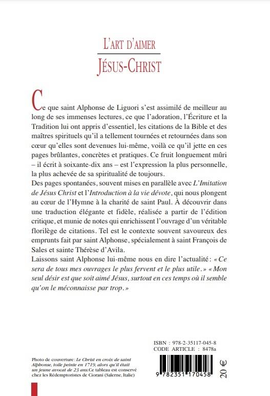 Quatrième de couverture de « L'ART D'AIMER JESUS-CHRIST »