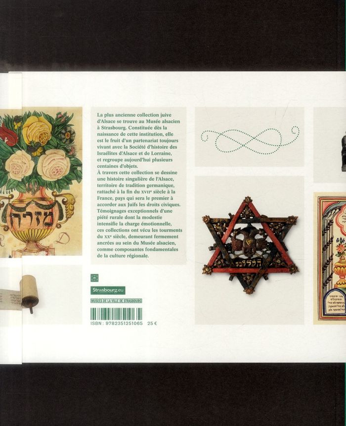 Quatrième de couverture de « MEMOIRES DU JUDAISME EN ALSACE - LES COLLECTIONS DU MUSEE ALSACIEN »