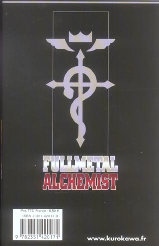 Quatrième de couverture de « FULLMETAL ALCHEMIST - TOME 1 »