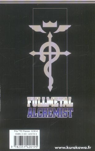 Quatrième de couverture de « FULLMETAL ALCHEMIST - TOME 3 - VOL03 »