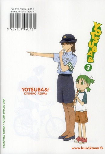 Quatrième de couverture de « YOTSUBA & ! - TOME 3 »