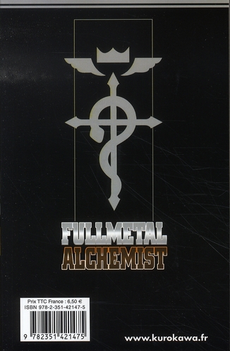 Quatrième de couverture de « Fullmetal alchemist »