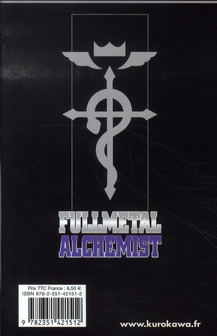 Quatrième de couverture de « Fullmetal alchemist »