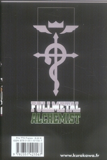 Quatrième de couverture de « Fullmetal alchemist »
