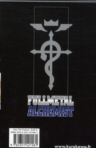 Quatrième de couverture de « Fullmetal alchemist »
