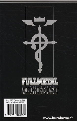 Quatrième de couverture de « Fullmetal alchemist »