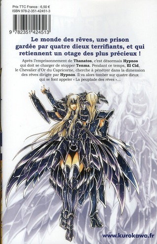 Quatrième de couverture de « SAINT SEIYA - THE LOST CANVAS - LA LEGENDE D'HADES - TOME 9 »