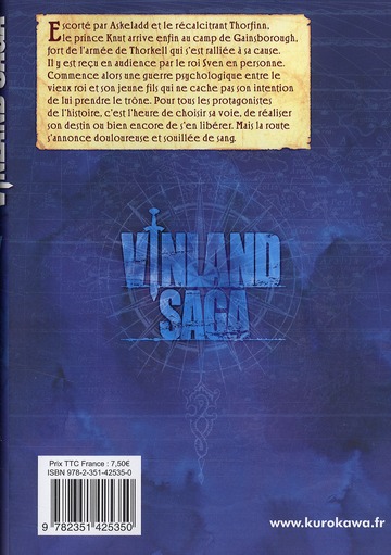 Quatrième de couverture de « Vinland saga »