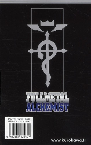 Quatrième de couverture de « Fullmetal alchemist »