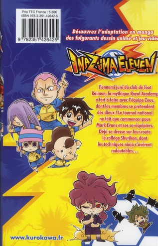 Quatrième de couverture de « INAZUMA ELEVEN - TOME 5 »