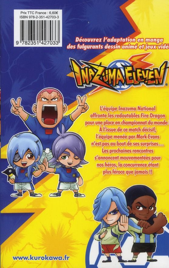 Quatrième de couverture de « INAZUMA ELEVEN - TOME 9 »