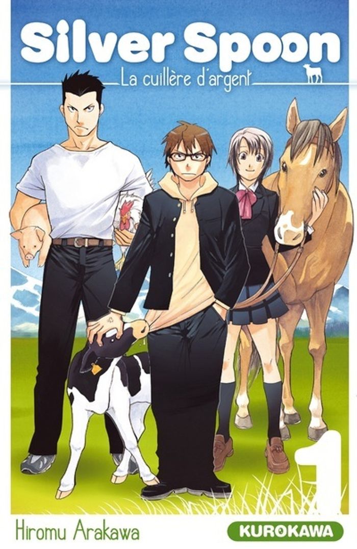 Couverture du livre « Silver spoon : la cuillère d'argent » de Hiromu Arakawa, librairie Les Contes Infusés à Corte
