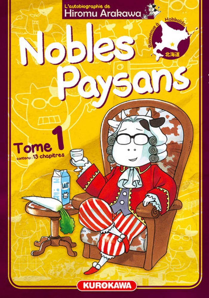 Couverture du livre « Nobles paysans : l'autobiographie de Hiromu Arakawa », librairie Les Contes Infusés à Corte