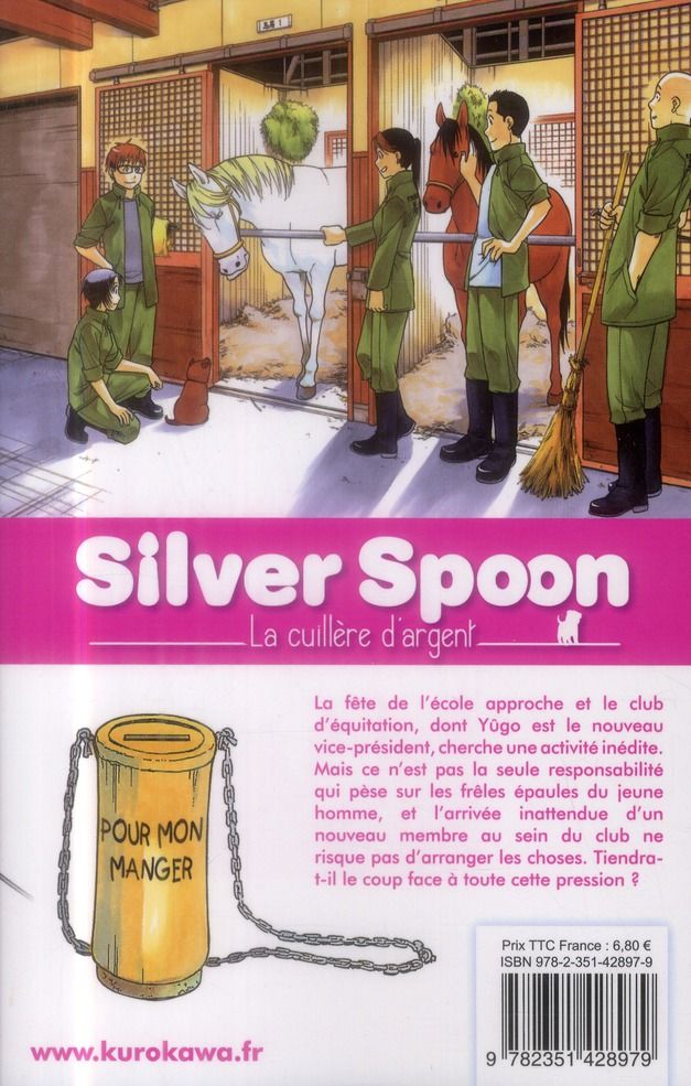 Quatrième de couverture de « Silver spoon : la cuillère d'argent »
