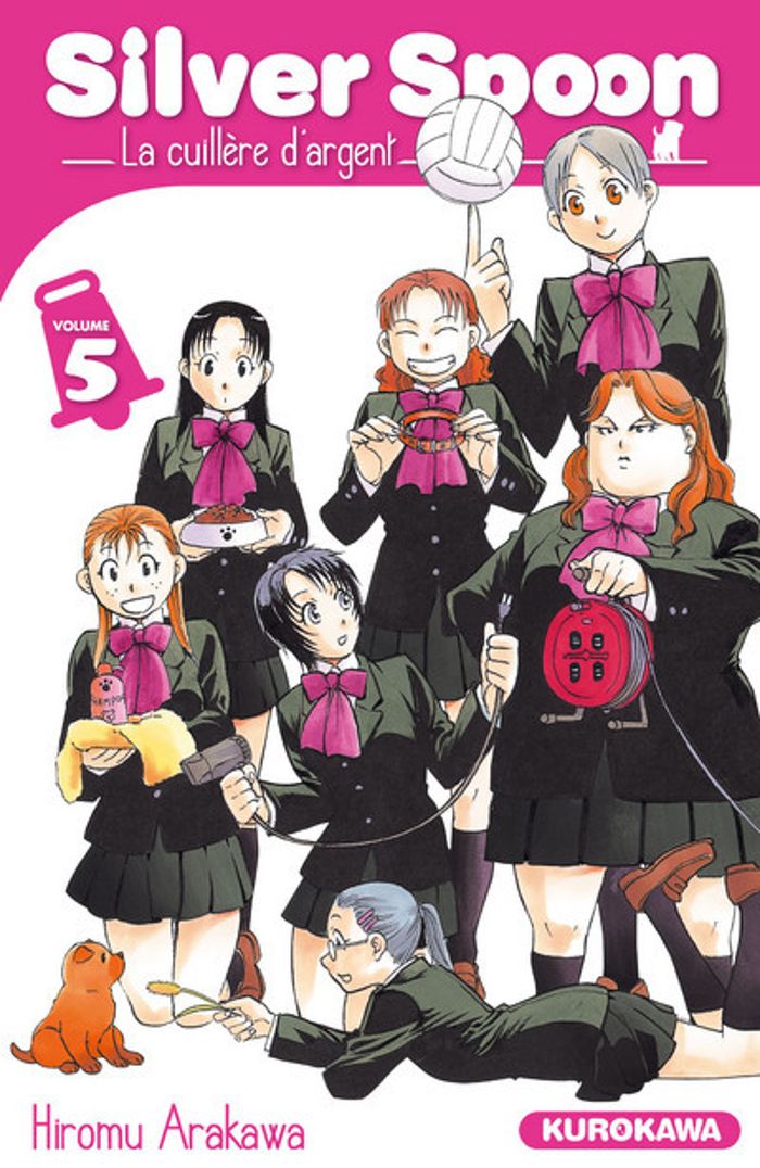 Couverture du livre « Silver spoon : la cuillère d'argent » de Hiromu Arakawa, librairie Les Contes Infusés à Corte