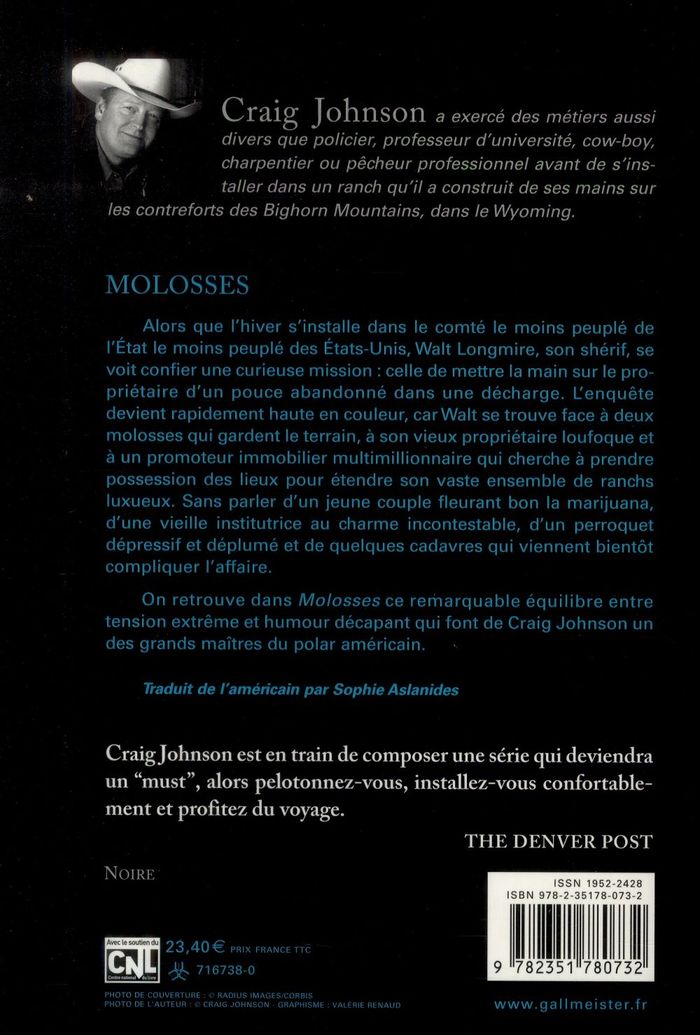 Quatrième de couverture de « Molosses : roman »