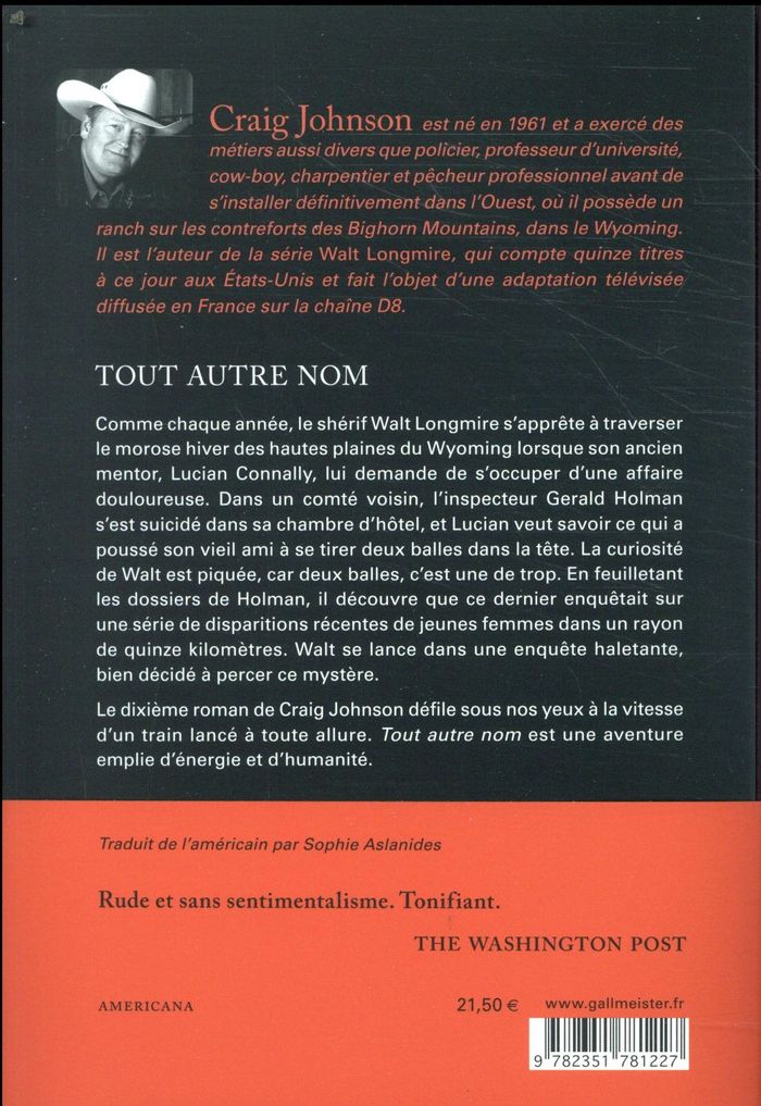 Quatrième de couverture de « Tout autre nom : roman »