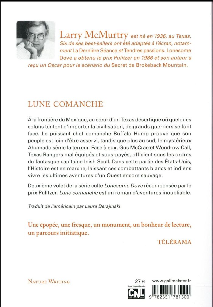 Quatrième de couverture de « Lune comanche : roman »