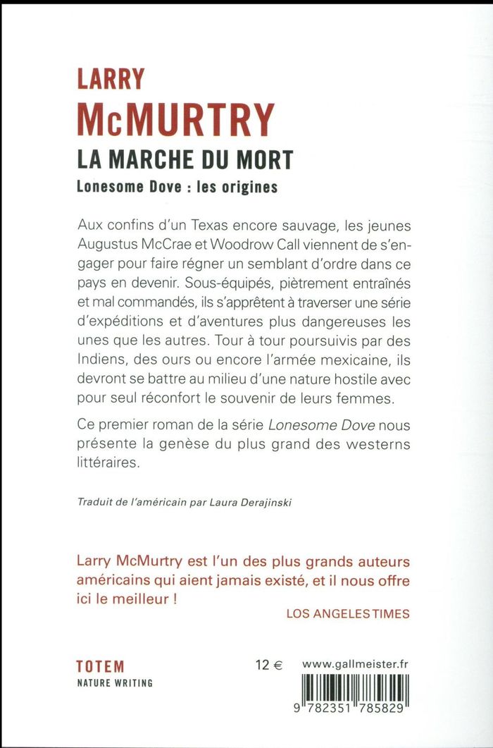 Quatrième de couverture de « La marche du mort : roman »
