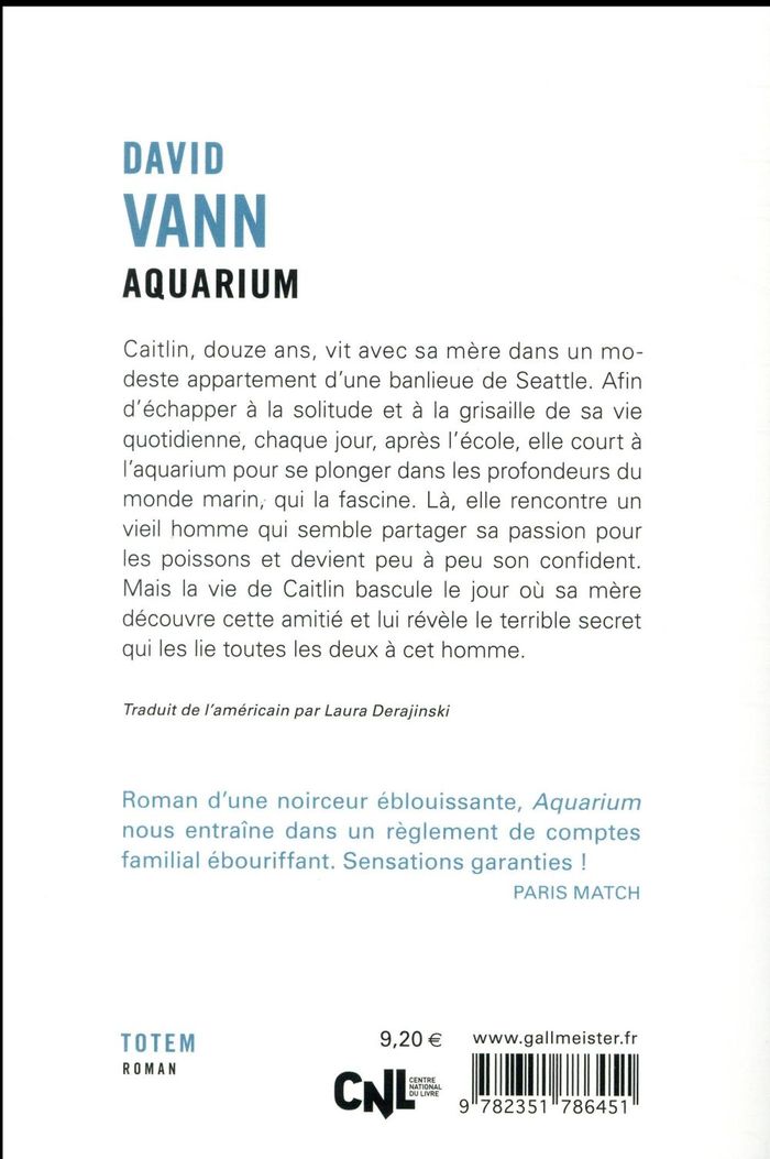 Quatrième de couverture de « Aquarium : roman »