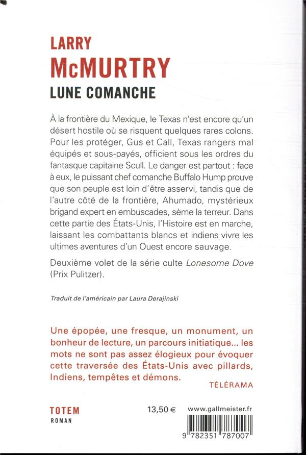 Quatrième de couverture de « Lune comanche : roman »