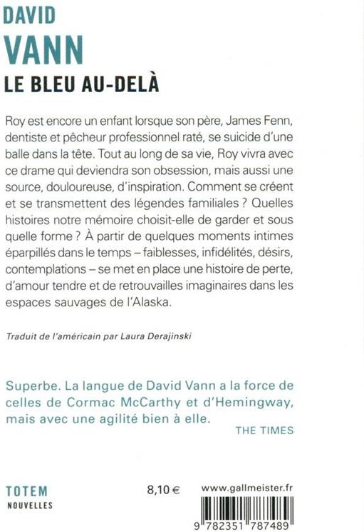 Quatrième de couverture de « Le bleu au-delà : nouvelles »