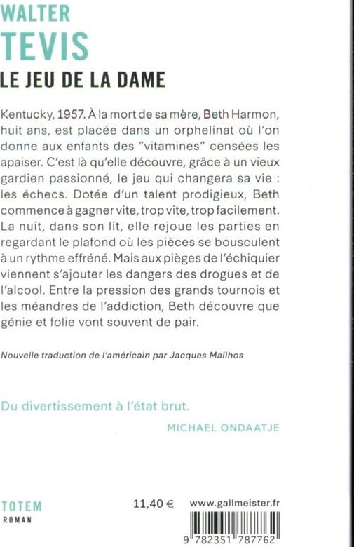 Quatrième de couverture de « LE JEU DE LA DAME »