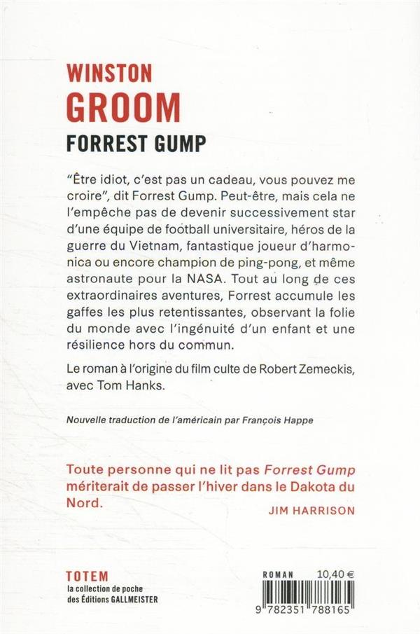 Quatrième de couverture de « FORREST GUMP »