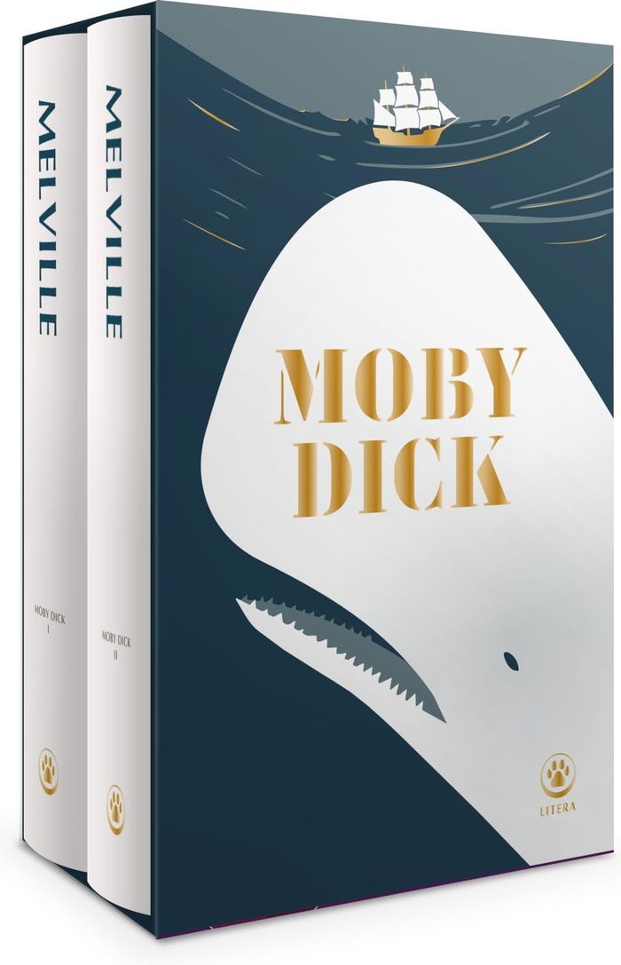 Couverture du livre « MOBY DICK » de Herman Melville, librairie Les Contes Infusés à Corte