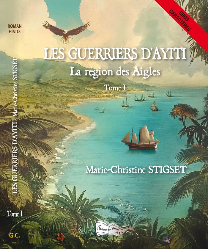 Couverture du livre « Les guerriers d'Ayiti : La région des aigles » de Marie Christine Stigset, librairie Les Contes Infusés à Corte