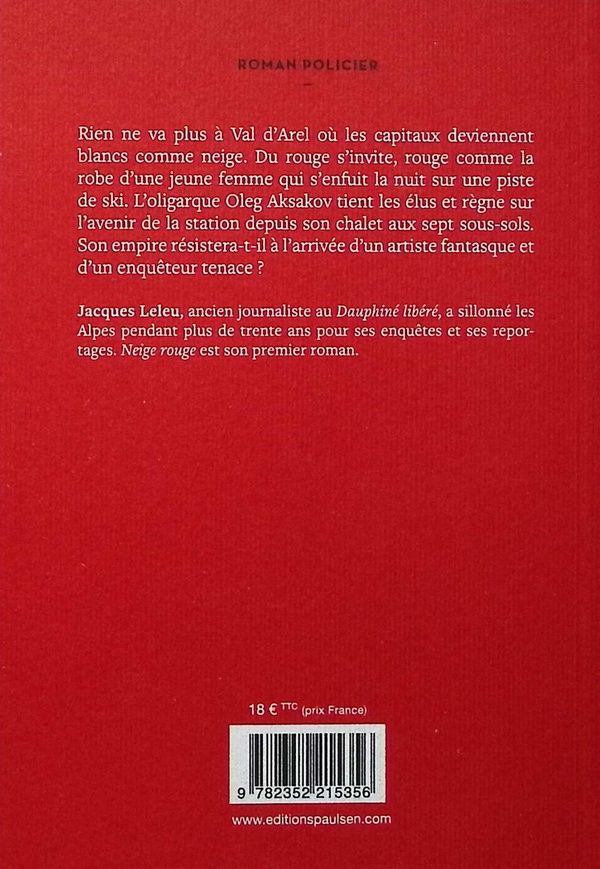 Quatrième de couverture de « Neige rouge »