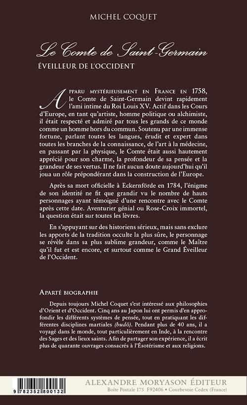Quatrième de couverture de « LE COMTE DE SAINT GERMAIN »