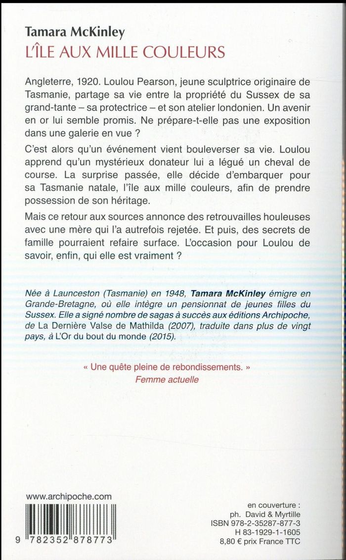 Quatrième de couverture de « L'île aux mille couleurs »