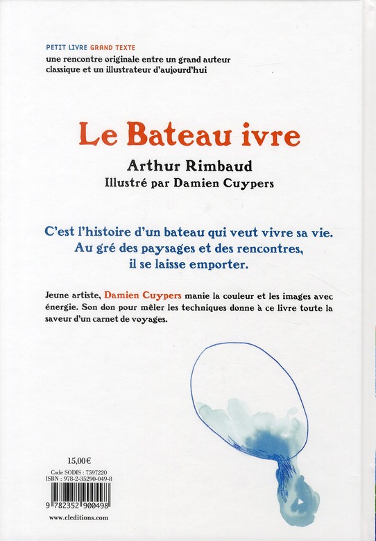 Quatrième de couverture de « Le bateau ivre »