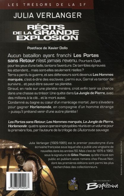 Quatrième de couverture de « INTEGRALE JULIA VERLANGER T02 RECITS DE LA GRANDE EXPLOSION »