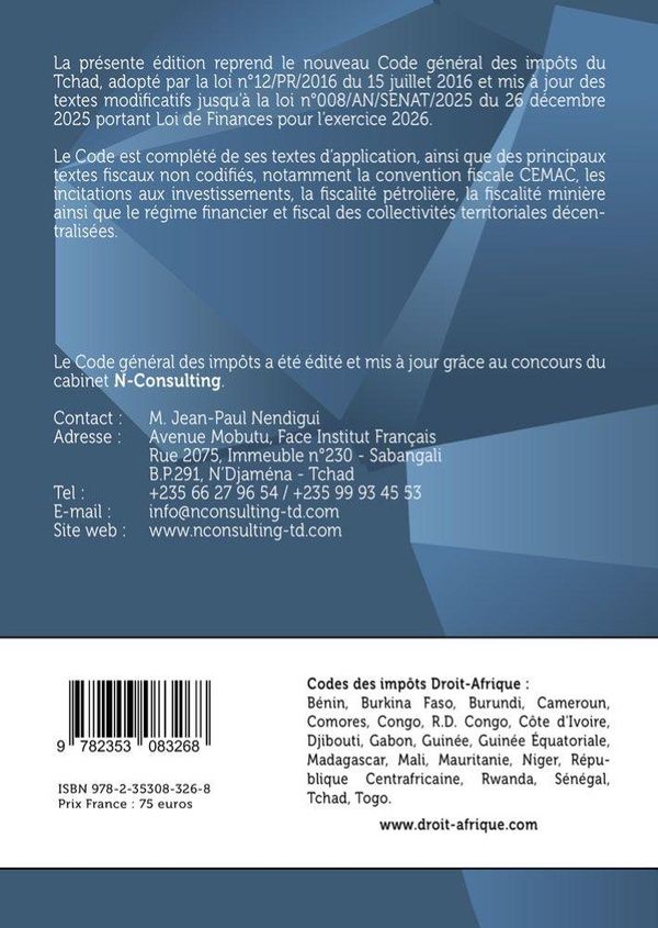Quatrième de couverture de « Code général des impôts : suivi des textes fiscaux non codifiés »
