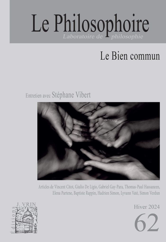 Couverture du livre « LE PHILOSOPHOIRE N 62 : LE BIEN COMMUN - HIVER 2024 » de Philosophoire Le, librairie Les Contes Infusés à Corte